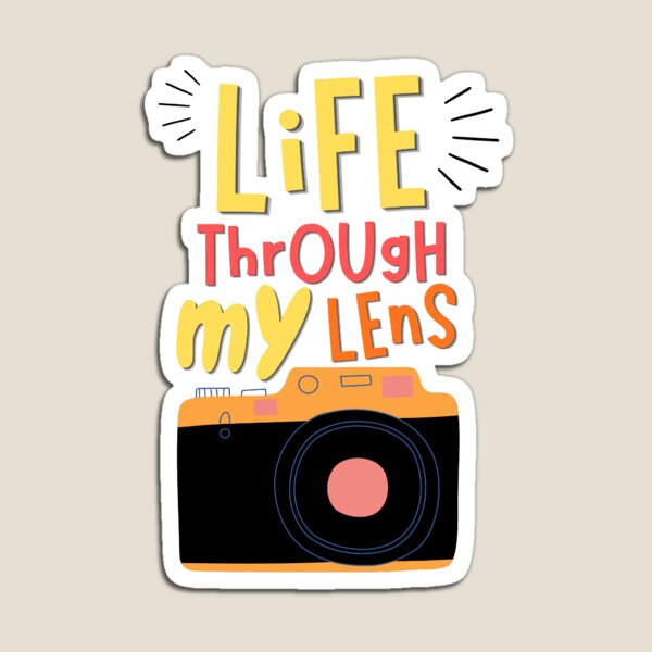 Item preview, Life Through My Lens Photography Sticker designed and sold by WallMuseStudio .