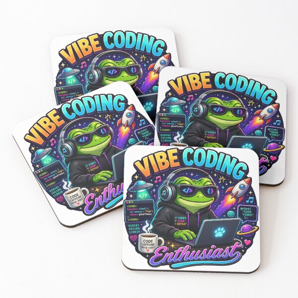 Item preview, Vibe Coding Frog – Cute Data Scientist Sticker | Kawaii Tech Frog Coder Gift designed and sold by NuniDesigns.