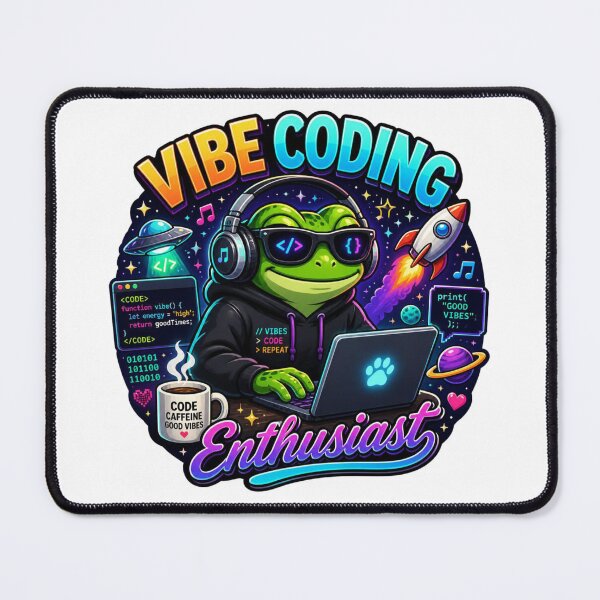 Item preview, Vibe Coding Frog – Cute Data Scientist Sticker | Kawaii Tech Frog Coder Gift designed and sold by NuniDesigns.