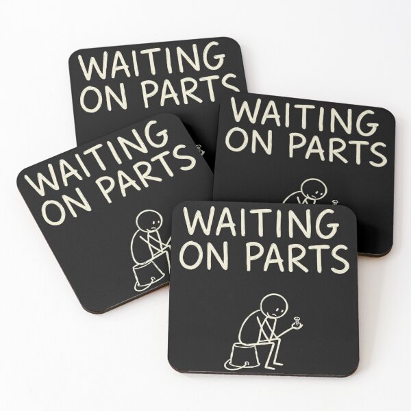 Item preview, Waiting On Parts Funny Mechanic - Clumsy Handyman Repair Stickman designed and sold by haitrieuic96.