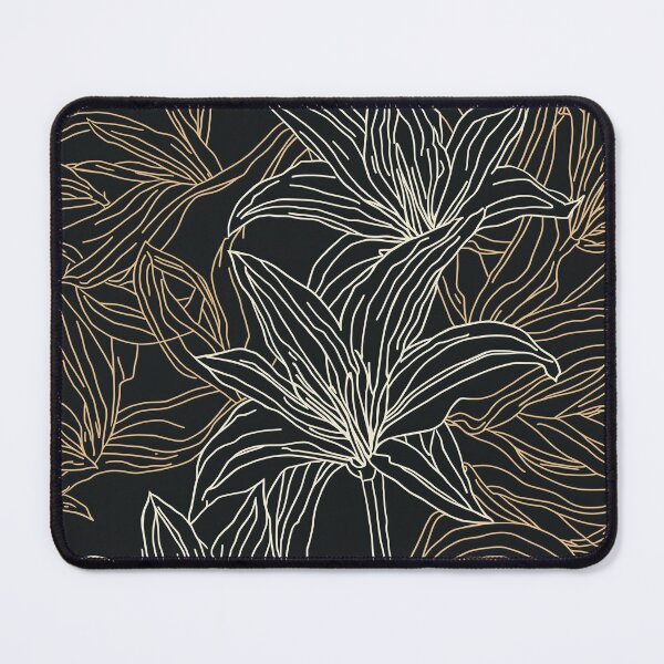 Item preview, Luxury Gold Line Art Lily Seamless Pattern designed and sold by NuvoraNest.