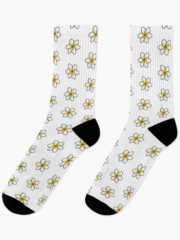 Thumbnail 1 of 5, Socks, Plumeria designed and sold by GraphicsClub.