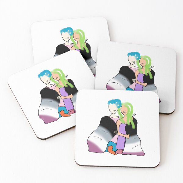 Item preview, Asexual Flag Couple designed and sold by Elliebellie33.