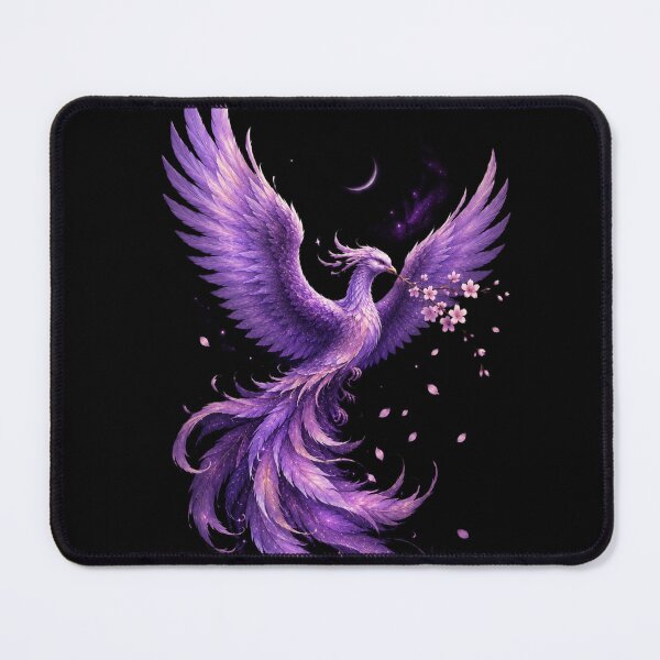 Item preview, Lavender Phoenix of Transformation | Mystic Purple Fantasy Bird with Cherry Blossoms designed and sold by MysticPurpleHue.