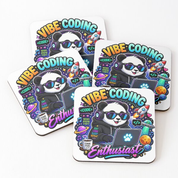 Item preview, Vibe Coding Panda – Cute Data Scientist Sticker | Kawaii Tech Panda Coder Gift designed and sold by NuniDesigns.