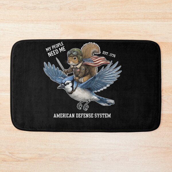 Item preview, American Defense System Squirrel Riding Blue Jay designed and sold by HUTEND.