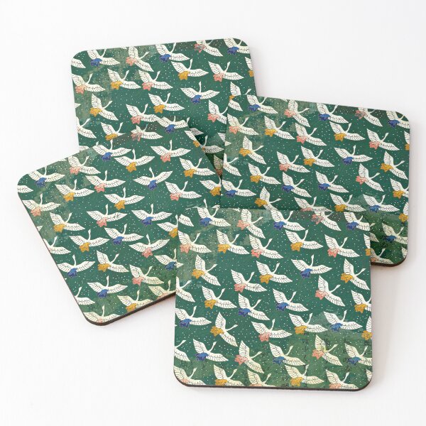 Item preview, Vintage Asian Birds Pattern On (Faux) Jade-Colored Background designed and sold by DEC02.