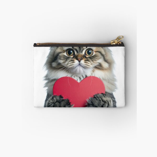 Item preview, Seal Point Birman Cat with Red Heart Box Poster - Sincere Love Pet Graphic - Elegant Anniversary Gift designed and sold by WildGentlemen.