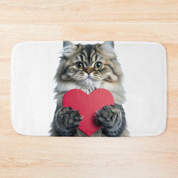 Item preview, Seal Point Birman Cat with Red Heart Box Poster - Sincere Love Pet Graphic - Elegant Anniversary Gift designed and sold by WildGentlemen.