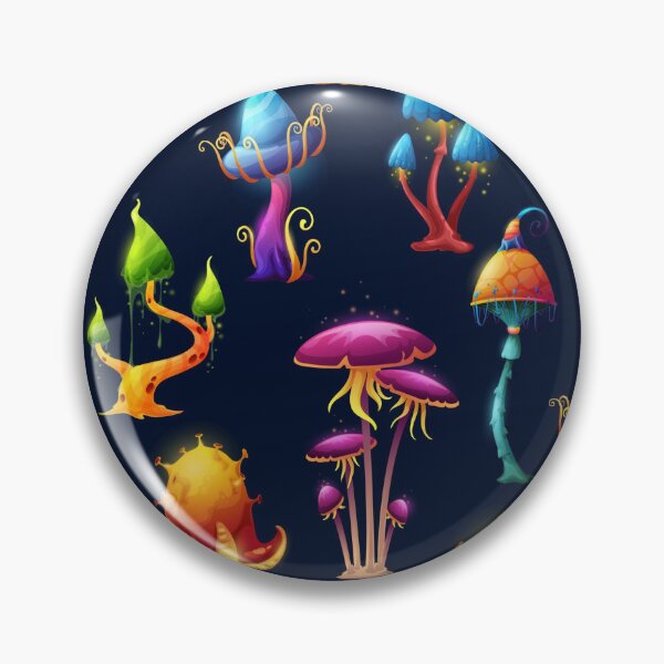 Item preview, Fantasy Mushroom Forest Pattern – Colorful Magical Woodland Seamless Design designed and sold by RJACreative.