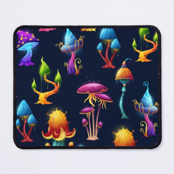 Item preview, Fantasy Mushroom Forest Pattern – Colorful Magical Woodland Seamless Design designed and sold by RJACreative.