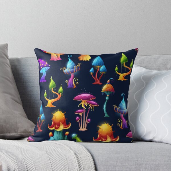 Item preview, Fantasy Mushroom Forest Pattern – Colorful Magical Woodland Seamless Design designed and sold by RJACreative.