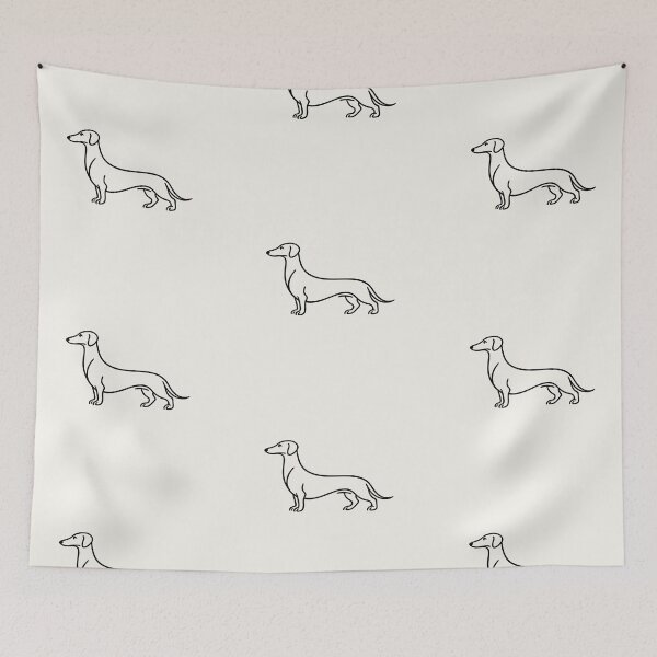 Item preview, Minimalist Dachshund Dog Line Art Heritage Silhouette designed and sold by tineldesign.