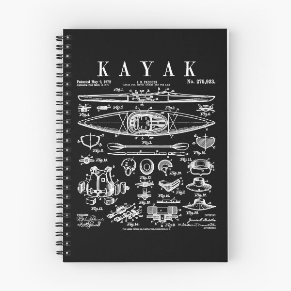 Item preview, Kayak Lover Kayaking Kayaker Paddle Vintage Patent Print designed and sold by GrandeDuc.