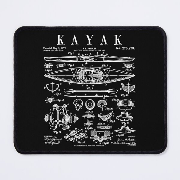 Item preview, Kayak Lover Kayaking Kayaker Paddle Vintage Patent Print designed and sold by GrandeDuc.