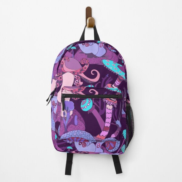 Item preview, Psychedelic Mushroom Forest Pattern – Dark Fantasy Seamless Woodland Design designed and sold by RJACreative.