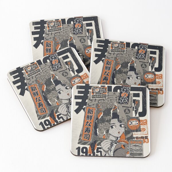 Item preview, Vintage Sushi Collage – Retro Japanese Manga Street Poster designed and sold by zumerdiego.