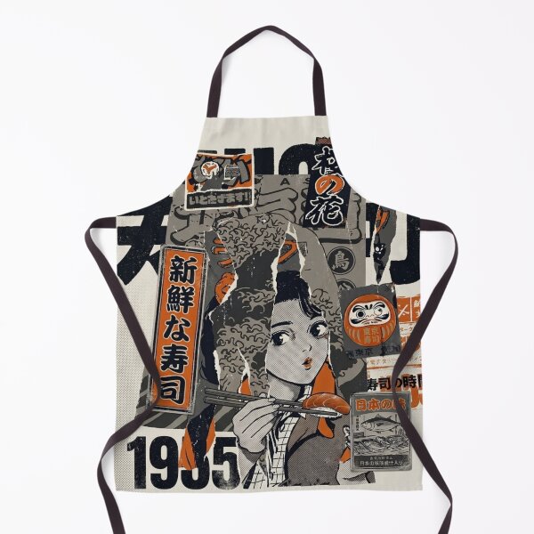Item preview, Vintage Sushi Collage – Retro Japanese Manga Street Poster designed and sold by zumerdiego.