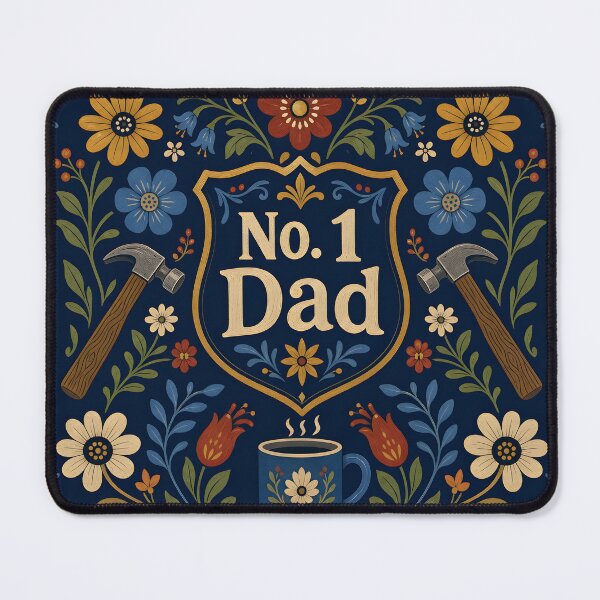 Item preview, Elemental Folk Art Number One Dad Crest designed and sold by Glitchart66.
