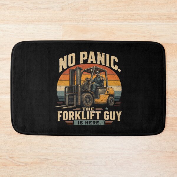 Item preview, No Panic The Forklift Guy Is Here Retro Forklift designed and sold by RetroNibylander.