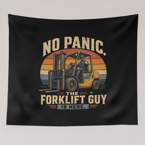 Item preview, No Panic The Forklift Guy Is Here Retro Forklift designed and sold by RetroNibylander.