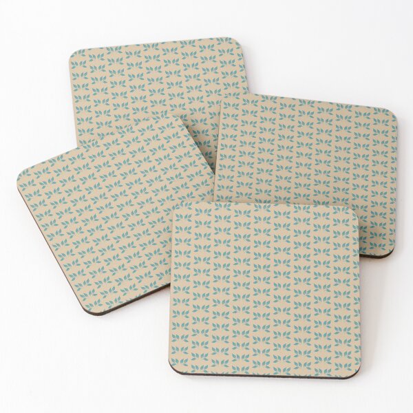 Item preview, Teal botanical Leaf Cottagecore Pattern designed and sold by Designs by christel_treiber.
