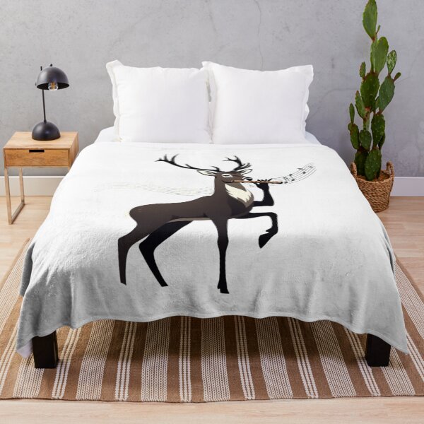 Item preview, Deer Playing Flute | Musical Wildlife Art designed and sold by NatureHarmony16.