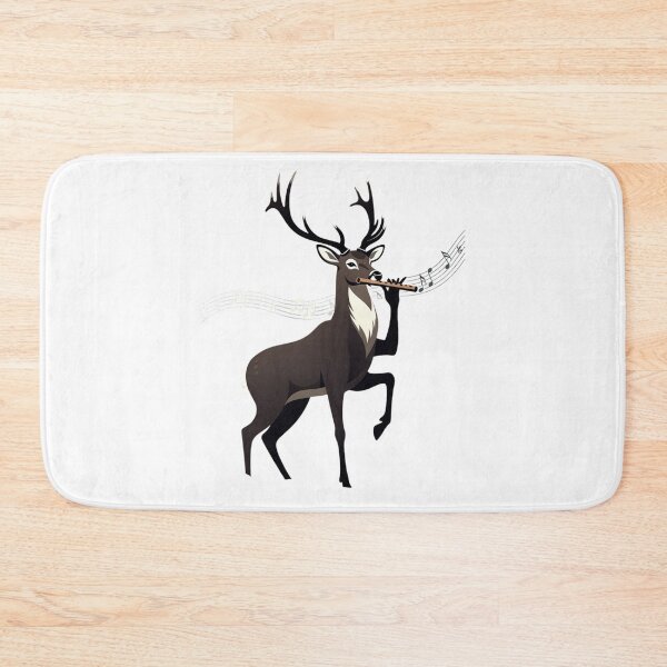 Item preview, Deer Playing Flute | Musical Wildlife Art designed and sold by NatureHarmony16.