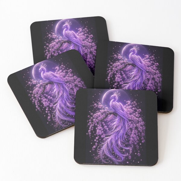 Item preview, Lavender Phoenix of Wisdom | Mystical Purple Phoenix on Cherry Blossom Tree designed and sold by MysticPurpleHue.