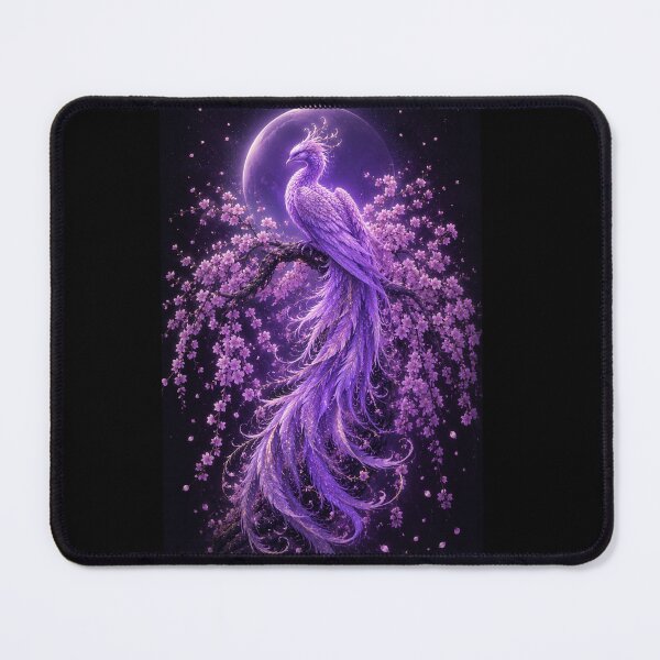 Item preview, Lavender Phoenix of Wisdom | Mystical Purple Phoenix on Cherry Blossom Tree designed and sold by MysticPurpleHue.