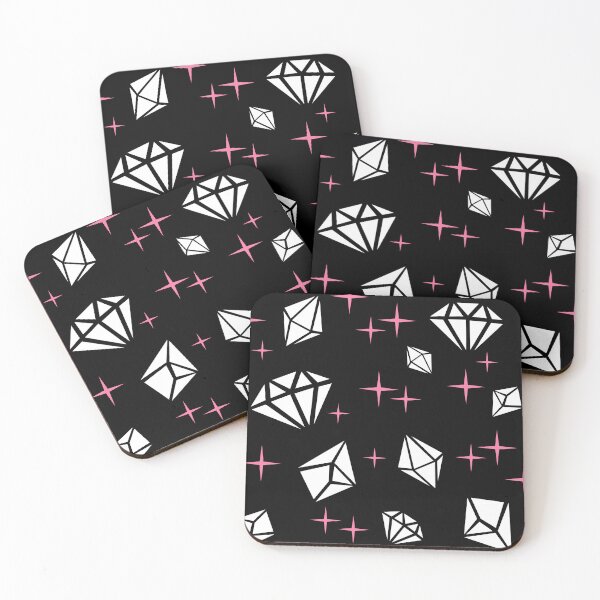 Item preview, Mid-Century Modern White Diamond-Design Pattern On Black designed and sold by DEC02.