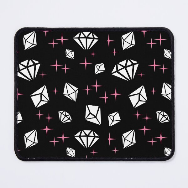 Item preview, Mid-Century Modern White Diamond-Design Pattern On Black designed and sold by DEC02.