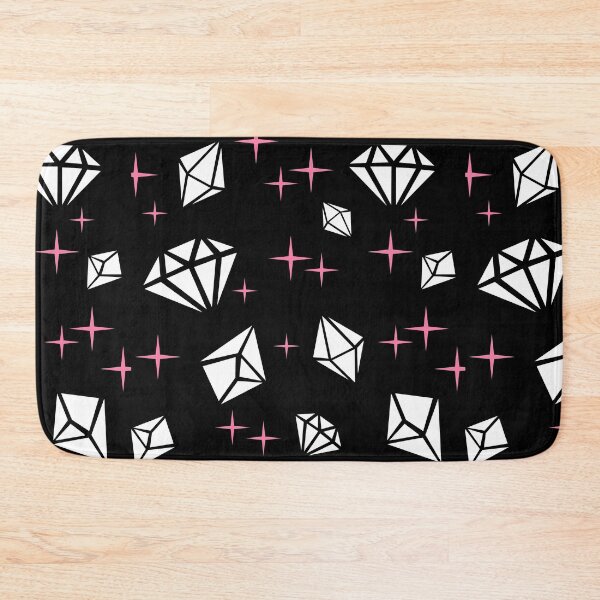 Item preview, Mid-Century Modern White Diamond-Design Pattern On Black designed and sold by DEC02.