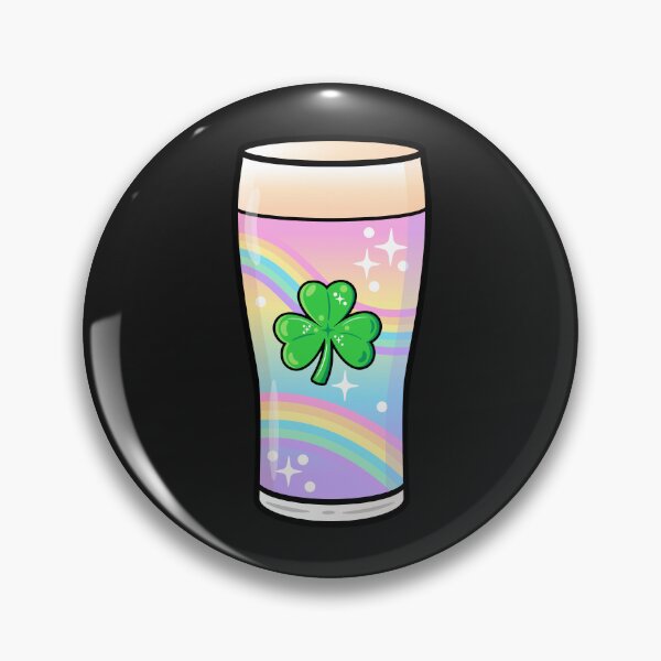 Item preview, St Patrick's Day Beer with Shamrock & Rainbow designed and sold by GlitterArtySVG.