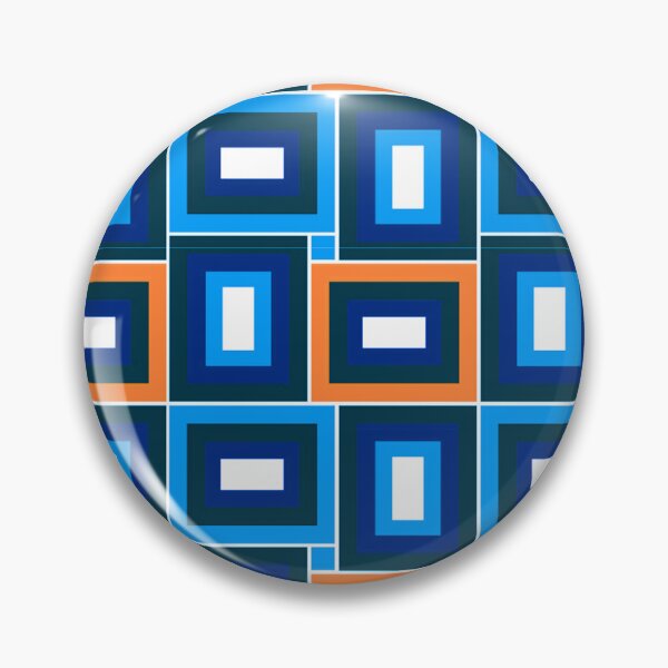 Item preview, Mid-Century Modern Blue, Orange, Aqua Rectangles Pattern designed and sold by DEC02.