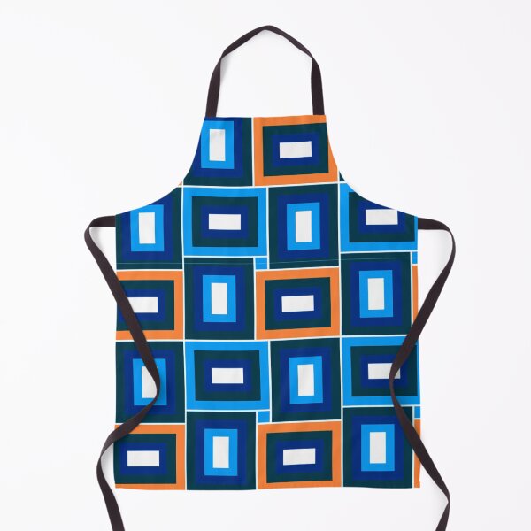 Item preview, Mid-Century Modern Blue, Orange, Aqua Rectangles Pattern designed and sold by DEC02.