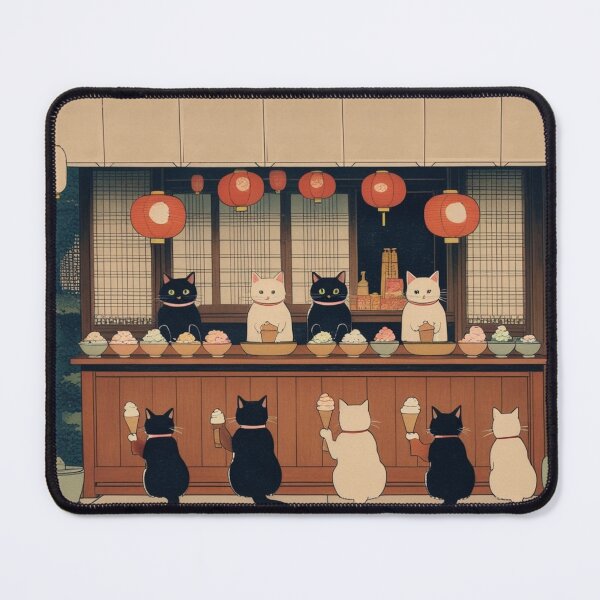 Item preview, Ukiyo-e Cat Ice Cream Stand designed and sold by LEO'S CREATURE れおずくりーちゃー.