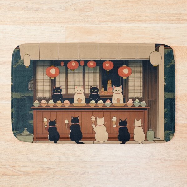 Item preview, Ukiyo-e Cat Ice Cream Stand designed and sold by LEO'S CREATURE　れおずくりーちゃー.