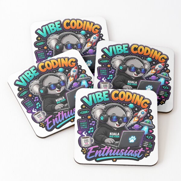 Item preview, Vibe Coding Koala – Cute Data Scientist Sticker | Kawaii Tech Koala Coder Gift designed and sold by NuniDesigns.