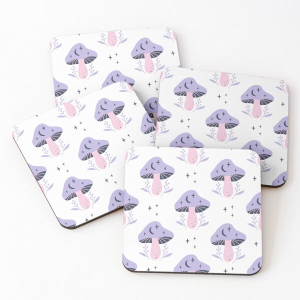 Item preview, Celestial Mushroom Pattern – Moon & Stars Fairycore Seamless Design designed and sold by RJACreative.