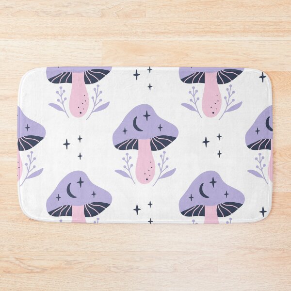 Item preview, Celestial Mushroom Pattern – Moon & Stars Fairycore Seamless Design designed and sold by RJACreative.