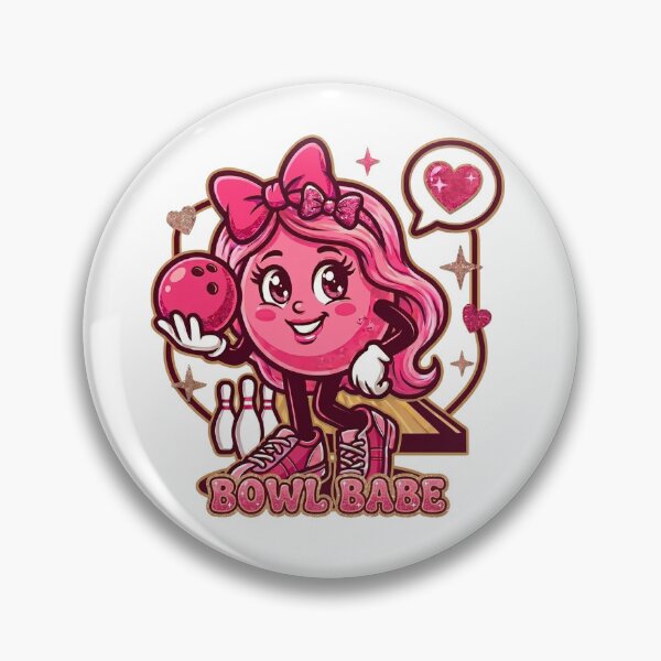 Item preview, Bowl Babe Y2K Glitter Pink Bowling Queen Graphic designed and sold by Surreal Characters & Cute Pups.
