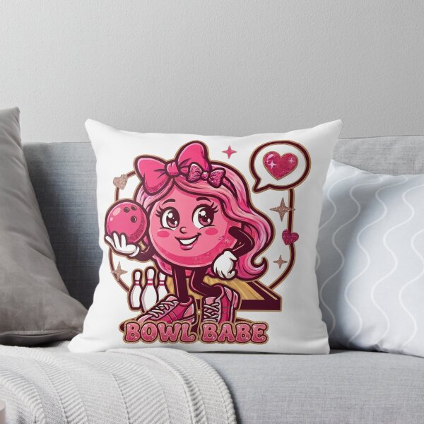 Item preview, Bowl Babe Y2K Glitter Pink Bowling Queen Graphic designed and sold by Surreal Characters & Cute Pups.