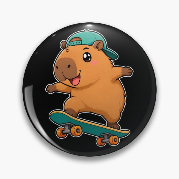 Item preview, Cute Capybara Skater Kawaii Cartoon Style designed and sold by LuisWorks.