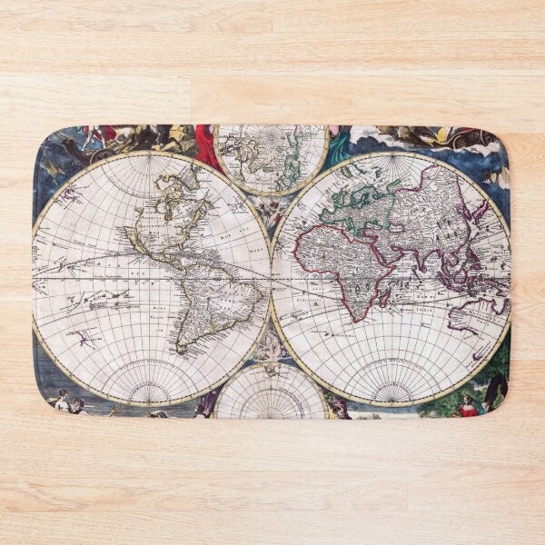 Item preview, Mapa antiguo del mundo de Bormeester/holandés, circa 1685. designed and sold by sunrisecoast.