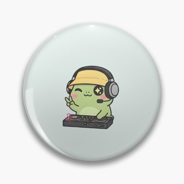 Item preview, Cute Kawaii Frog playing DJ designed and sold by pixellm.