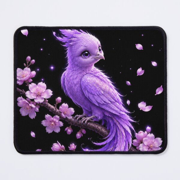 Item preview, Young Lavender Phoenix | Mystic Purple Fantasy Bird on Cherry Blossoms designed and sold by MysticPurpleHue.