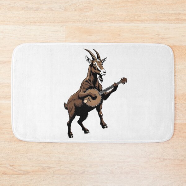 Item preview, Goat Playing Banjo | Mountain Music Wildlife Art designed and sold by NatureHarmony16.