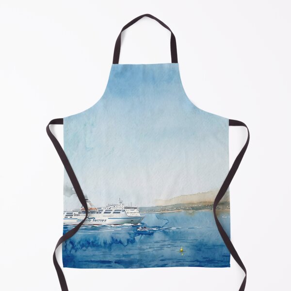 Item preview, Algérie Ferries Vessel in Watercolor Style designed and sold by M.ALK.Watercolor.