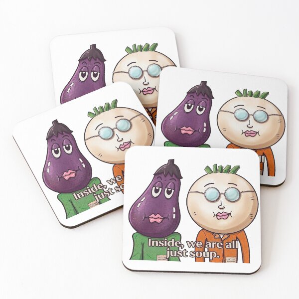 Item preview, Inside We Are All Just Soup - Vegetable Brothers Meme designed and sold by Surreal Characters & Cute Pups.
